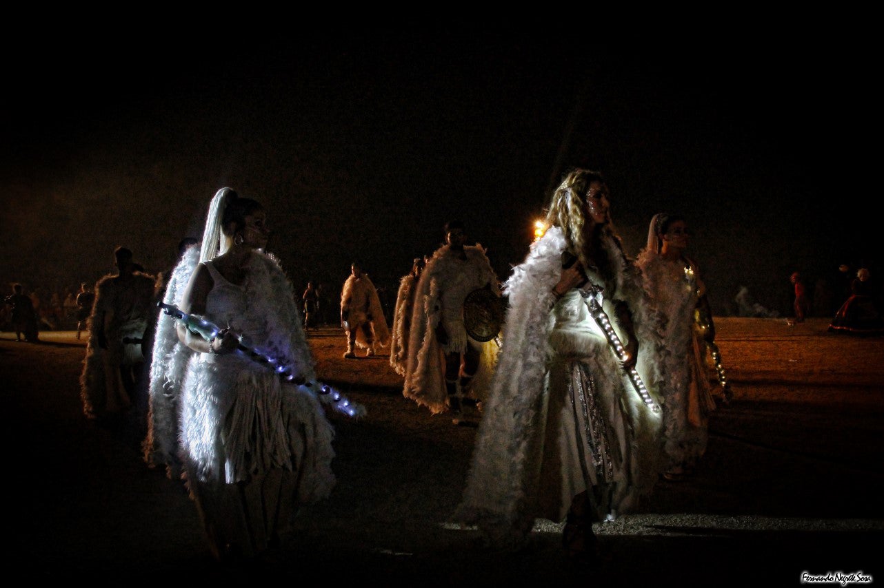 Imágenes del espectáculo de la Fuga de la Diabla celebrado en Valverde de Leganés (17-08-2019)