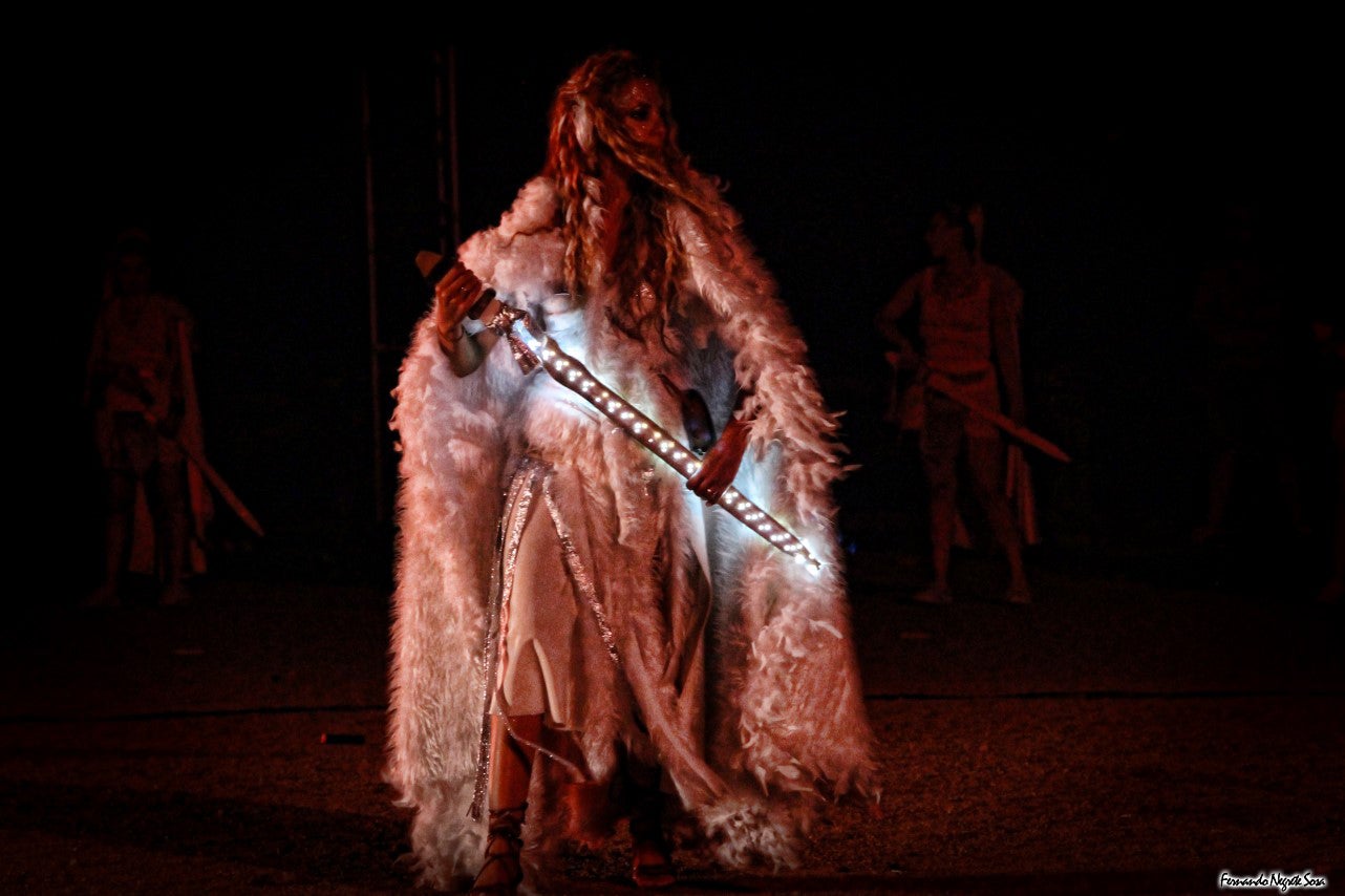 Imágenes del espectáculo de la Fuga de la Diabla celebrado en Valverde de Leganés (17-08-2019)