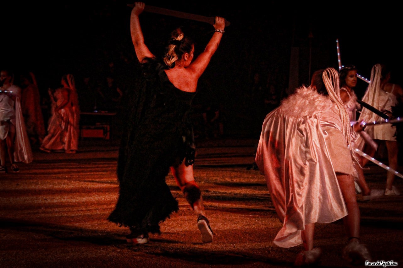 Imágenes del espectáculo de la Fuga de la Diabla celebrado en Valverde de Leganés (17-08-2019)