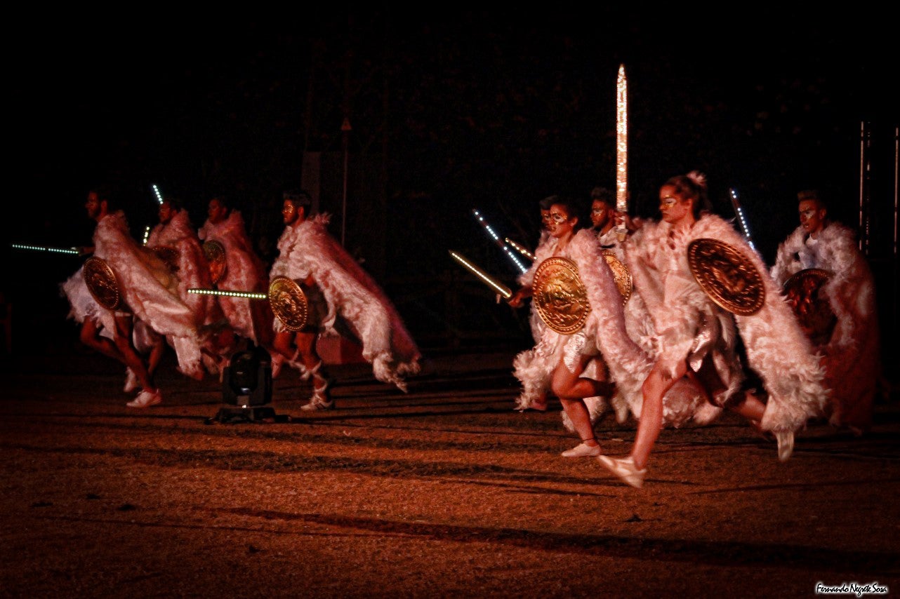 Imágenes del espectáculo de la Fuga de la Diabla celebrado en Valverde de Leganés (17-08-2019)