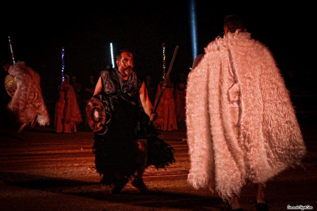 Imágenes del espectáculo de la Fuga de la Diabla celebrado en Valverde de Leganés (17-08-2019)