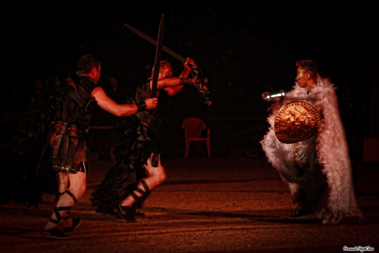 Imágenes del espectáculo de la Fuga de la Diabla celebrado en Valverde de Leganés (17-08-2019)