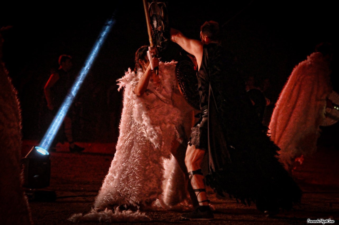 Imágenes del espectáculo de la Fuga de la Diabla celebrado en Valverde de Leganés (17-08-2019)