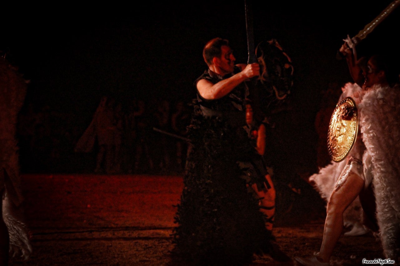 Imágenes del espectáculo de la Fuga de la Diabla celebrado en Valverde de Leganés (17-08-2019)