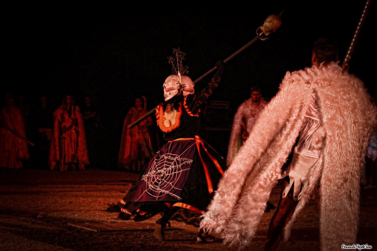 Imágenes del espectáculo de la Fuga de la Diabla celebrado en Valverde de Leganés (17-08-2019)