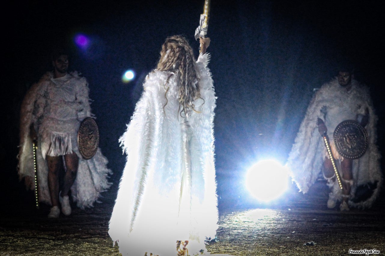 Imágenes del espectáculo de la Fuga de la Diabla celebrado en Valverde de Leganés (17-08-2019)