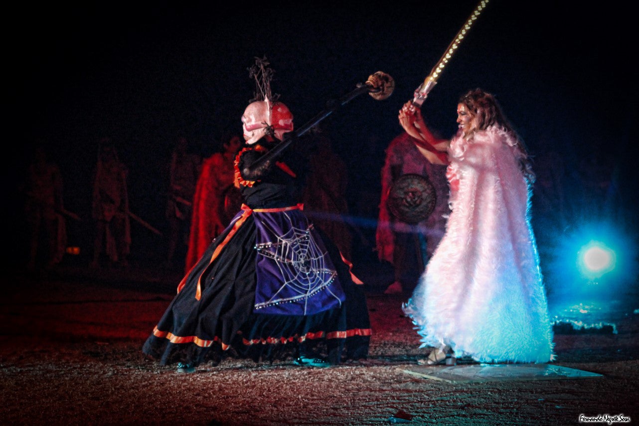 Imágenes del espectáculo de la Fuga de la Diabla celebrado en Valverde de Leganés (17-08-2019)