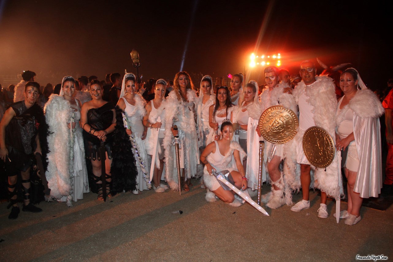 Imágenes del espectáculo de la Fuga de la Diabla celebrado en Valverde de Leganés (17-08-2019)