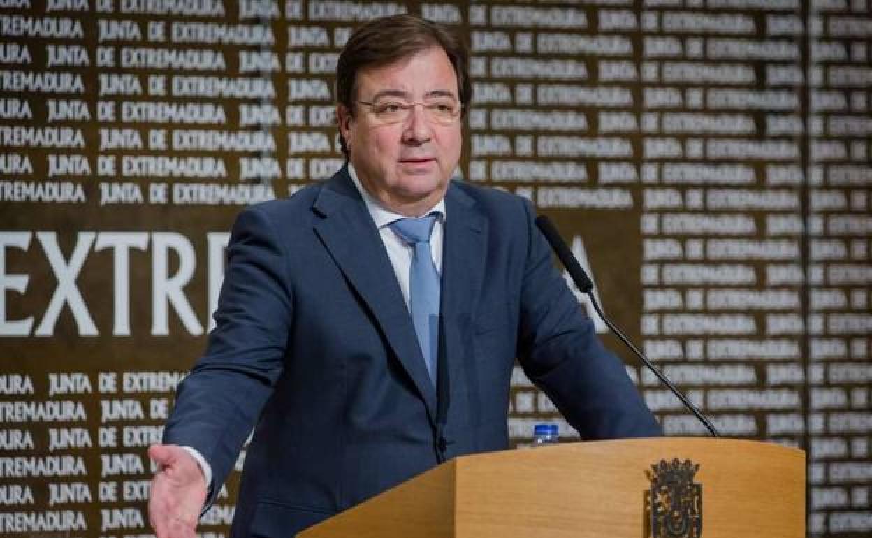 El presidente, Guillermo Fernández Vara, en una comparecencia de prensa