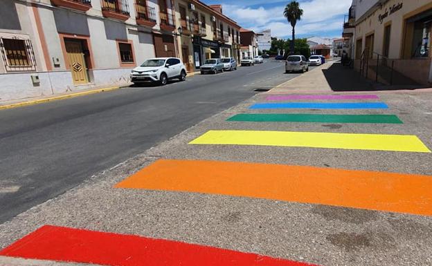 Paso de peatones en la calle Juan Carlos I