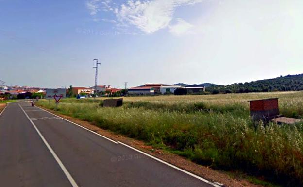 Zona de los pozos en la carretera de Táliga