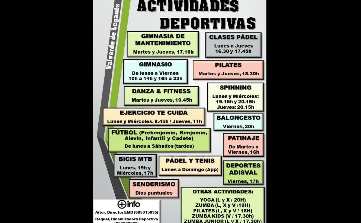 Se reactiva la oferta deportiva en Valverde