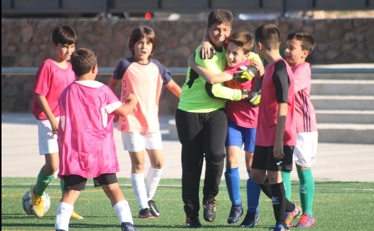Alegría en de uno de los equipos