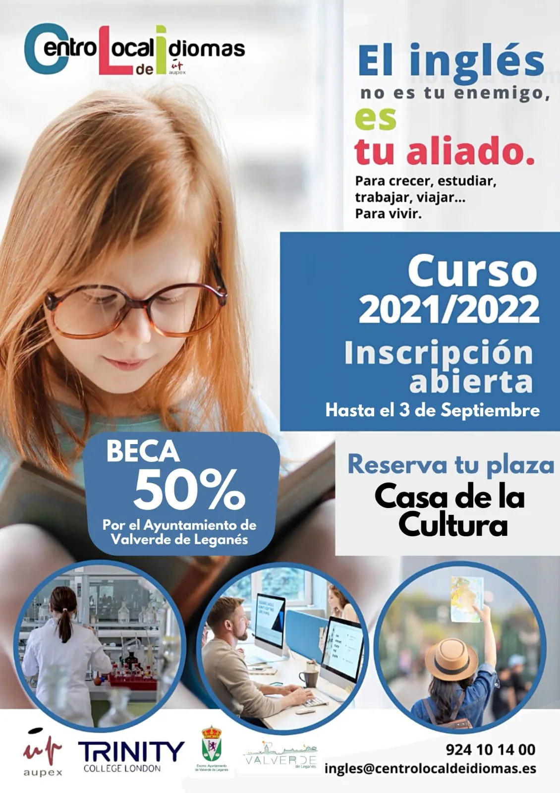 Becas del 50% de las matrículas para el Centro Local de Idiomas