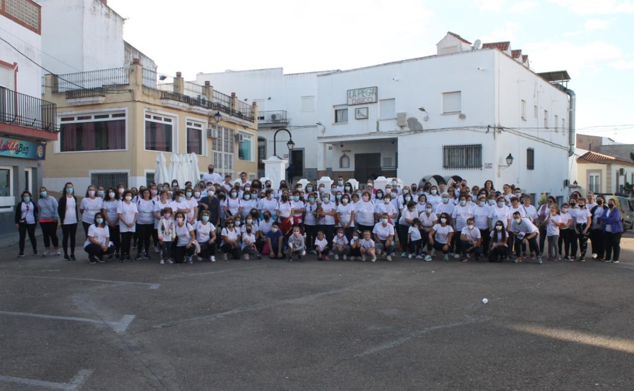 Foto de familia antes del comienzo de la marcha