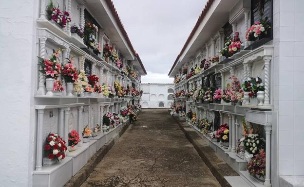 Aspecto que presenta uno de los pasillos del camposanto