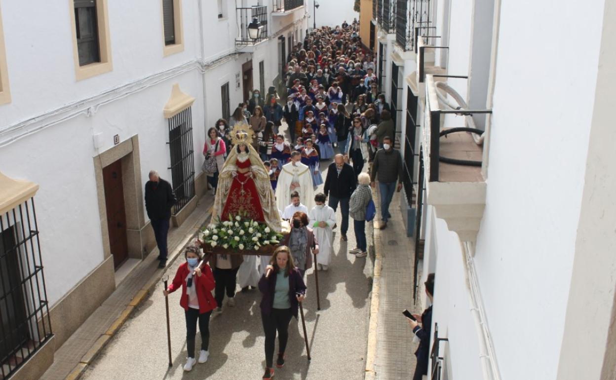 Procesión de la Virgen de la Encarnación en Valverde de Leganés