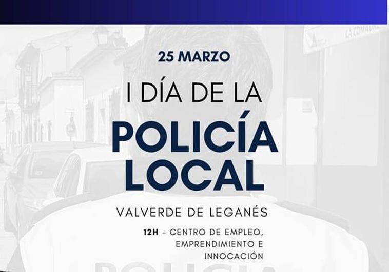 Este sábado se celebrará el I Día de la Policía Local en Valverde de Leganés