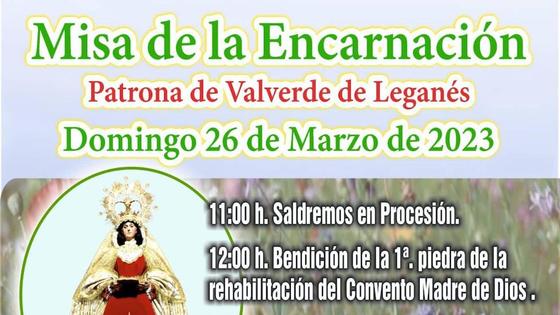 Este domingo se celebrará el Día de la Patrona de Valverde de Leganés, la Virgen de la Encarnación