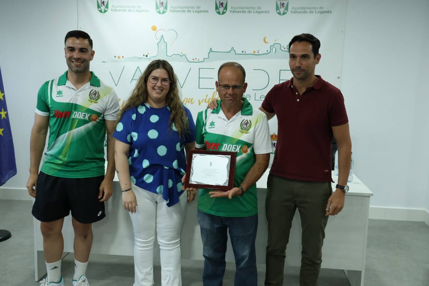 Recibimiento del Ayuntamiento al Racing Valverdeño