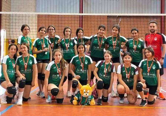 Equipo infantil de voleibol