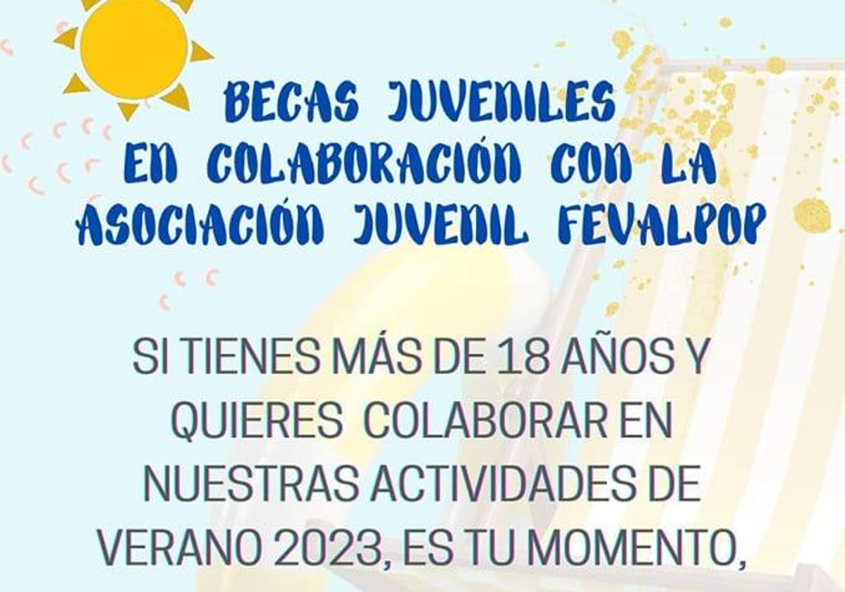 La Asociación Juvenil Fevalpop busca becarios para las actividades del verano