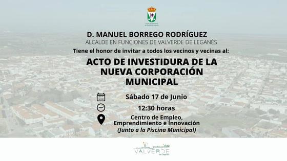 A las 12.30 horas es el acto de investidura de la nueva corporación