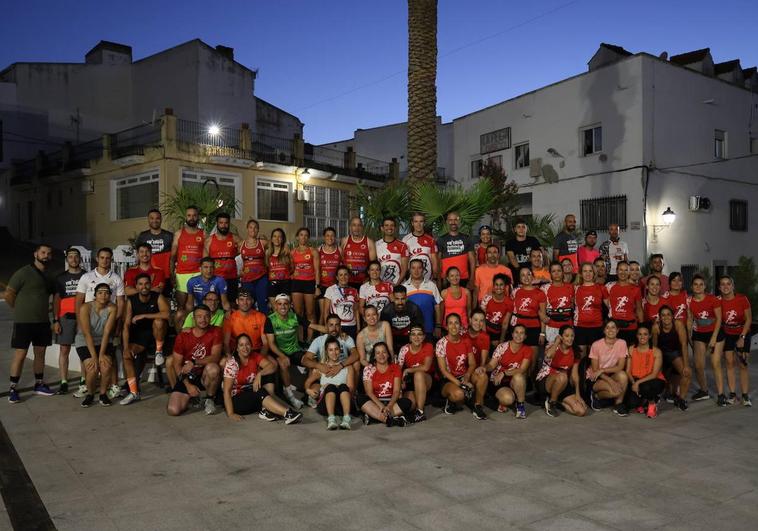 Foto de familia antes del inicio de la prueba