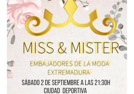 Esta tarde es la gala Miss y Míster Embajadores de la Moda en Extremadura
