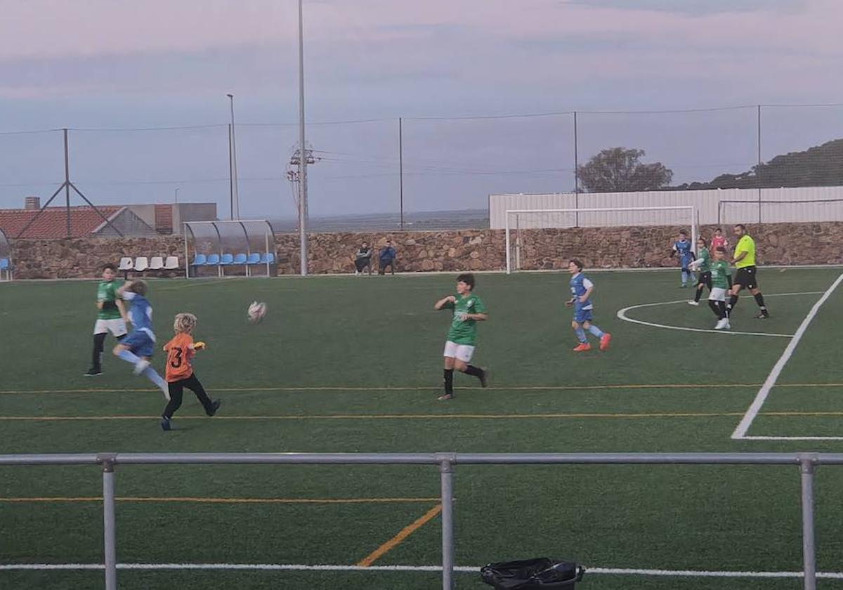 Encuentro de los alevines disputado el lunes