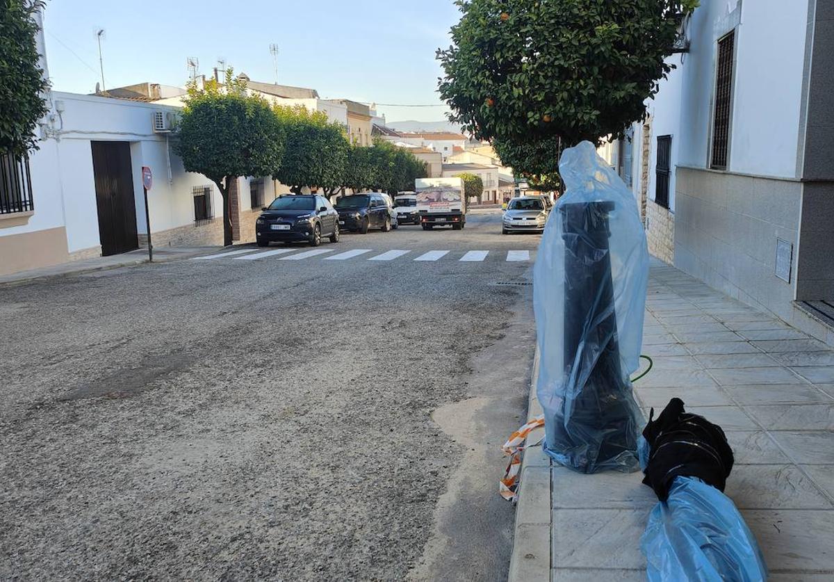 Inicios de los trabajos para la colocación de las farolas