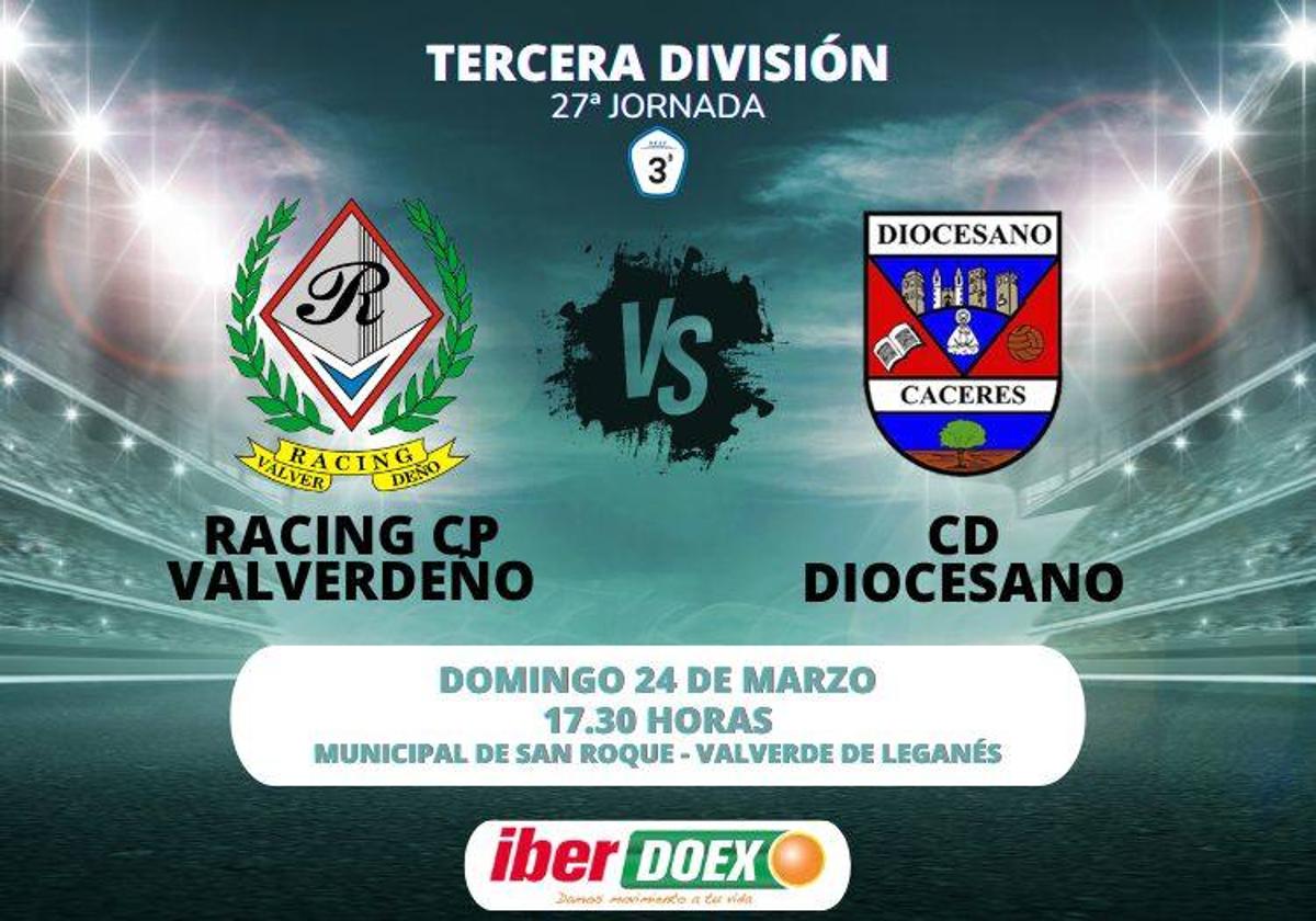 El Racing Valverdeño quiere olvidar la derrota en Castuera a costa del Diocesano