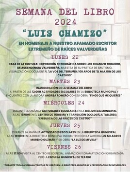 La localidad homenajeará a Luis Chamizo en la Semana del Libro