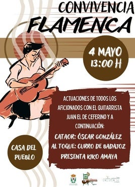 Este sábado, convivencia flamenca en la Casa del Pueblo