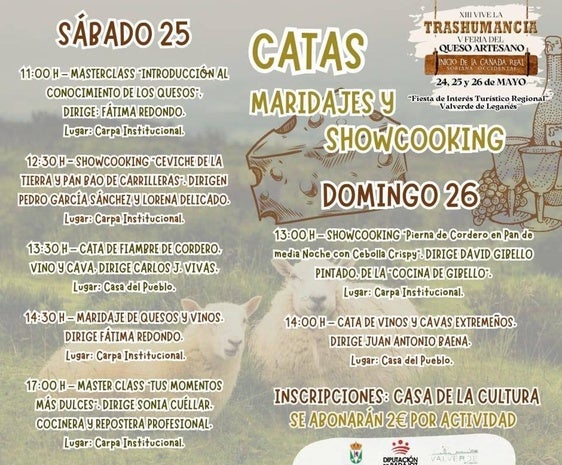 Abiertas las inscripciones a las catas, maridajes y showcooking