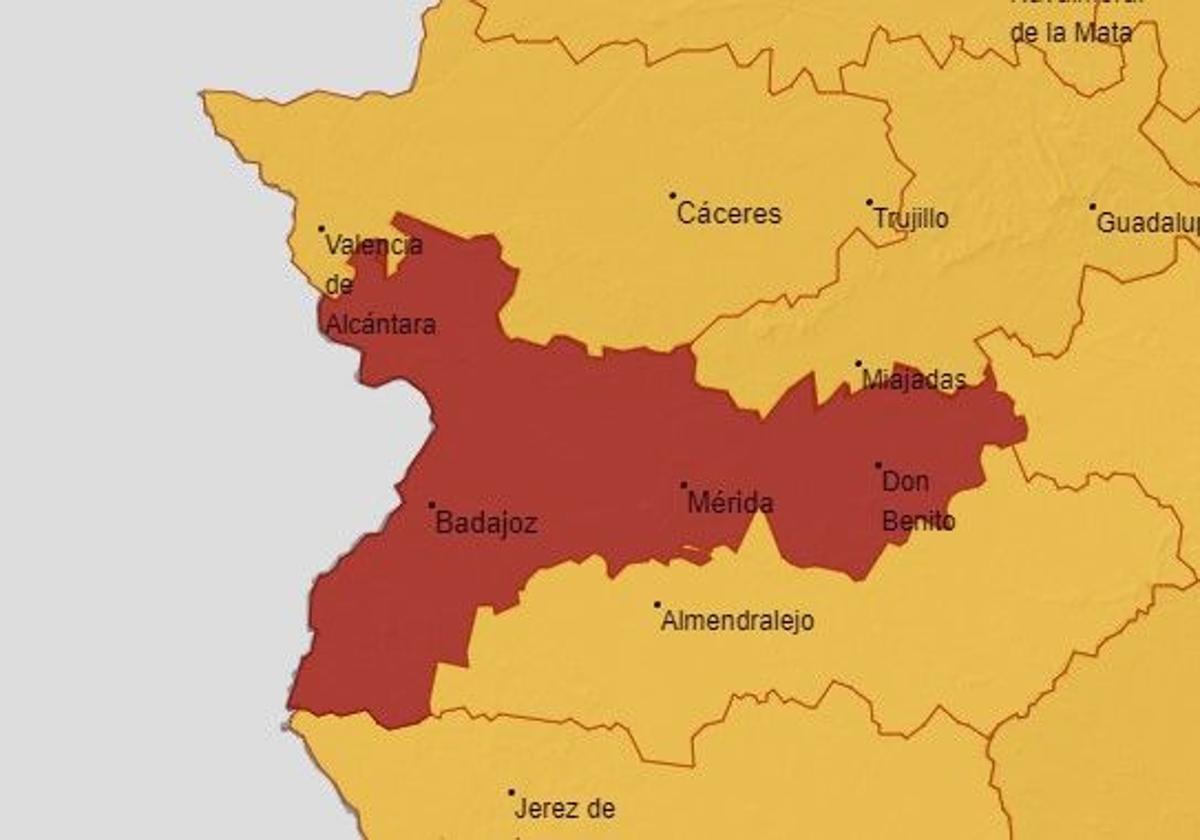 La alerta de este miércoles pasa de naranja a roja