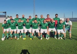 Equipo de Veteranos Valverde que visitó San Vicente de Alcántara