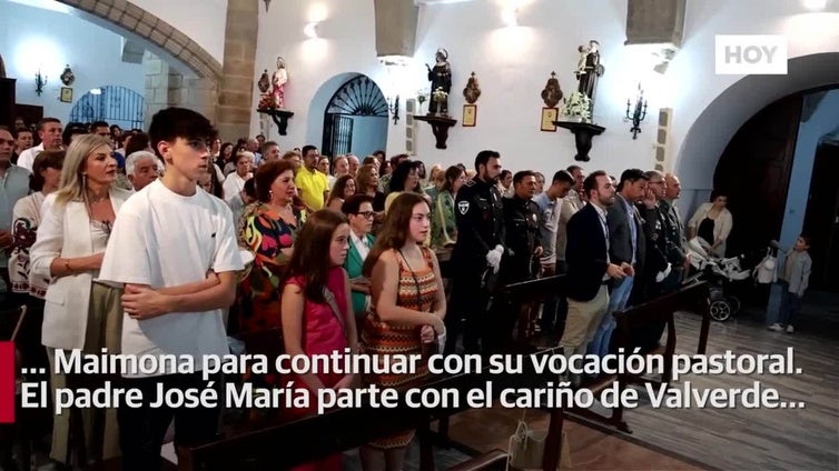 José María Sánchez se despide de Valverde para ser sacerdote en Los Santos