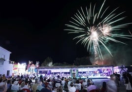 Fuegos artificiales durante las Ferias y Fiestas