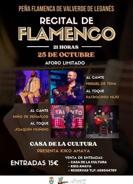 El Recital Flamenco del 25 de octubre contará con Miguel de Tena