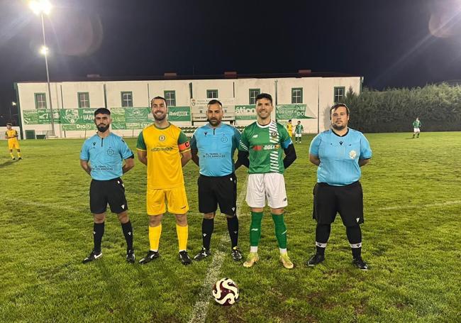 Capitanos y trío arbitral