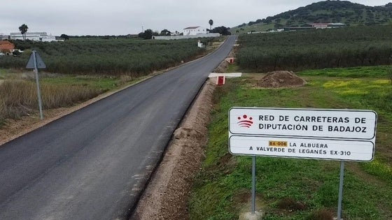 Corte en la carretera de La Albuera