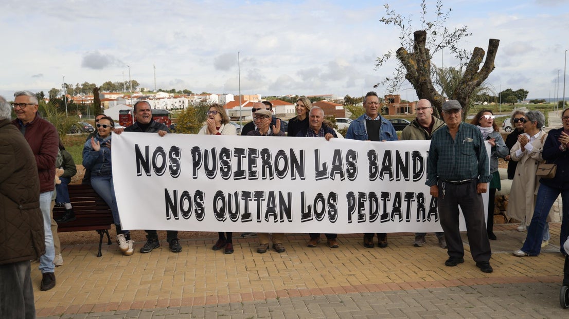 Manifestación de los vecinos de Olivenza