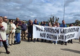 Manifestación de los vecinos de Olivenza