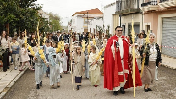 Valverde da la bienvenida a la Semana Santa con la celebración del Domingo de Ramos