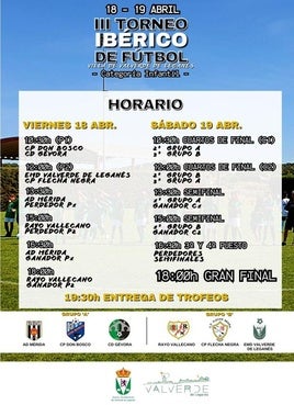 Este viernes y sábado, III Trofeo Ibérico de Fútbol Infantil 'Villa de Valverde'