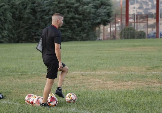 César en uno de sus entrenamientos de esta temporada