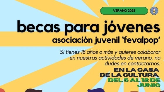 La Asociación Juvenil Fevalpop saca nuevas becas de verano para jóvenes