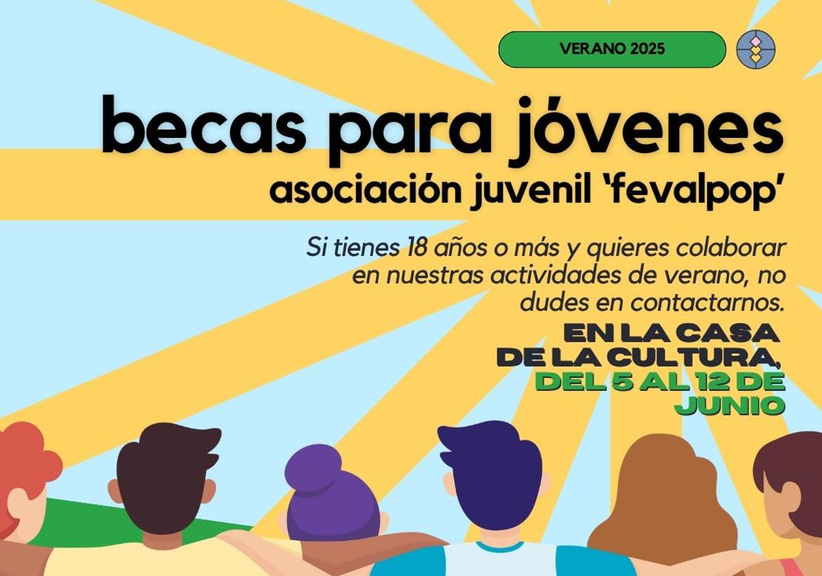 La Asociación Juvenil Fevalpop saca nuevas becas de verano para jóvenes