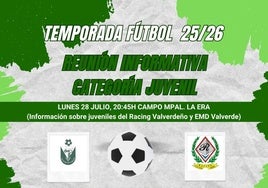 Primeros avances para la próxima temporada de fútbol base